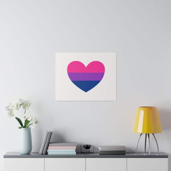 Bisexual Heart Matte Canvas, Stretched, 0.75" - Image 16