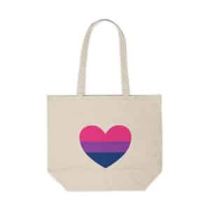 Bisexual Heart Canvas Shopping Tote