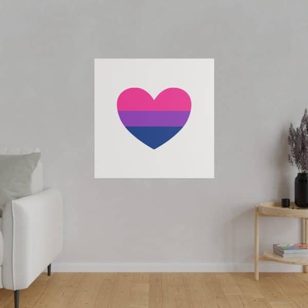 Bisexual Heart Matte Canvas, Stretched, 0.75" - Image 173