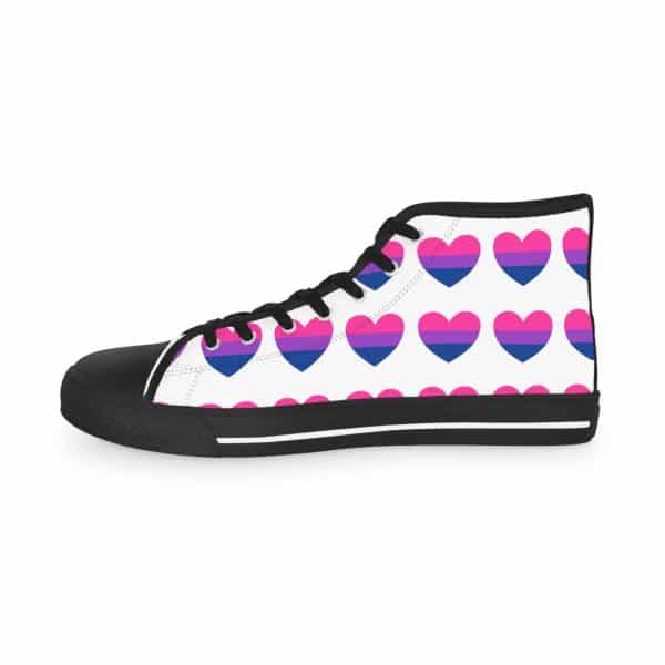 Bisexual Heart Men's High Top Sneakers - Image 6