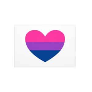 Bisexual Heart Foam Board