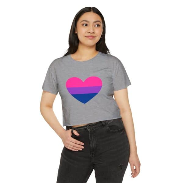 Bisexual Heart Women's Festival Crop Top - Image 13