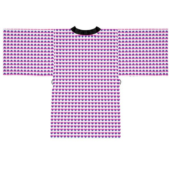 Bisexual Heart Long Sleeve Kimono Robe (AOP) - Image 3