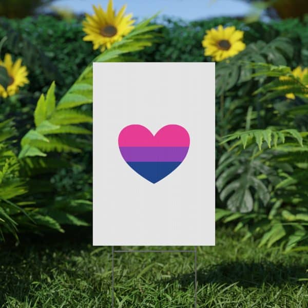 Bisexual Heart Plastic Yard Sign - Image 24
