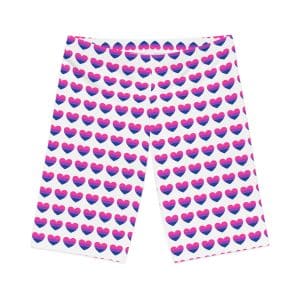 Bisexual Heart Women's Bike Shorts (AOP)