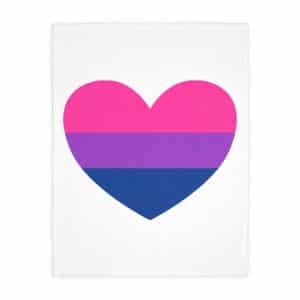 Bisexual Heart Velveteen Microfiber Blanket (Two-sided print)