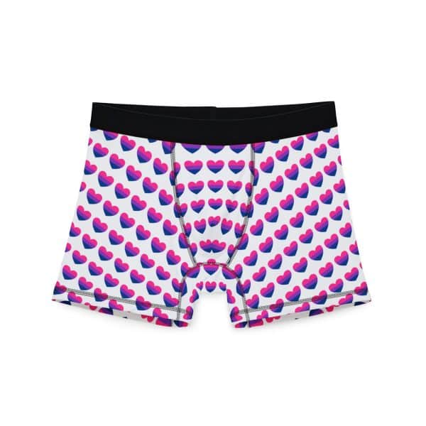 Bisexual Heart Men's Boxers (AOP)