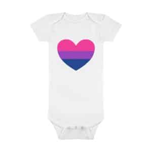Bisexual Heart Onesie® Organic Baby Bodysuit
