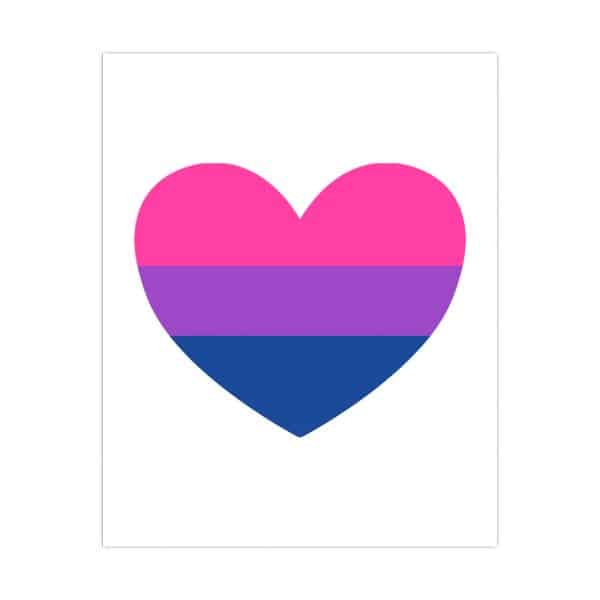 Bisexual Heart Matte Posters - Image 10