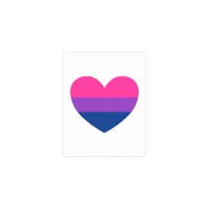 Bisexual Heart Indoor and Outdoor Silk Posters