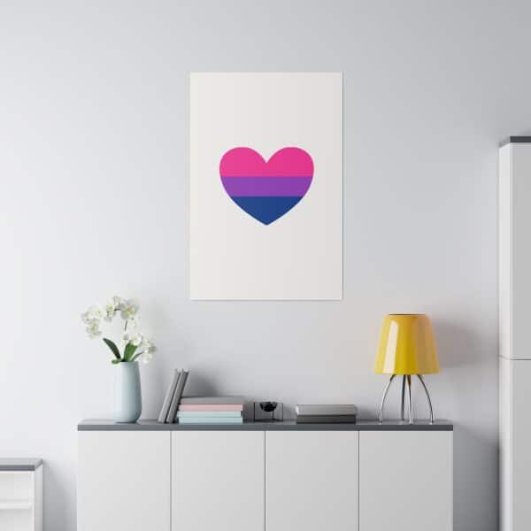 Bisexual Heart Matte Canvas, Stretched, 0.75" - Image 72