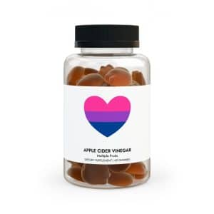 Bisexual Heart Apple Cider Vinegar Gummies (60 Gummies)