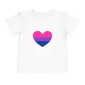 Bisexual Heart Toddler Short Sleeve Tee