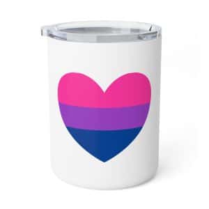 Bisexual Heart Insulated Coffee Mug, 10oz