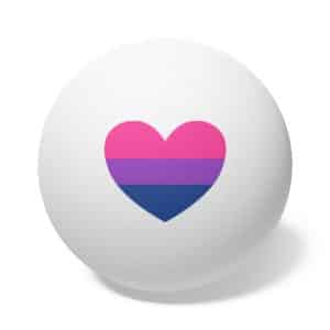 Bisexual Heart Ping Pong Balls, 6 pcs