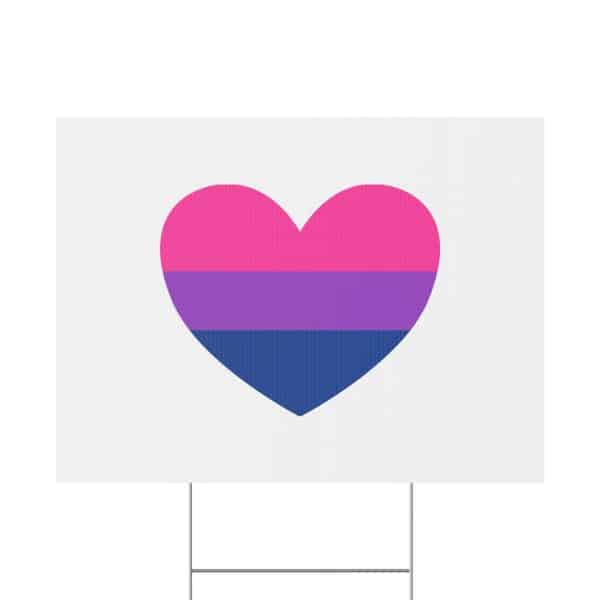 Bisexual Heart Plastic Yard Sign - Image 8