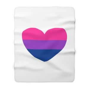 Bisexual Heart Sherpa Fleece Blanket