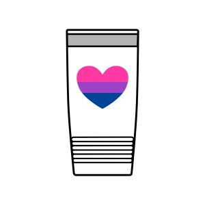 Bisexual Heart Insulated Tumbler, 20oz