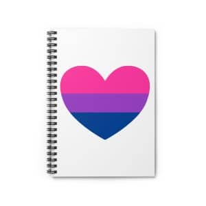 Bisexual Heart Spiral Notebook - Ruled Line