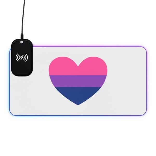 Bisexual Heart LED Gaming Mouse Pad, Wireless Charging - Image 8