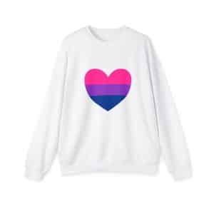 Bisexual Heart Unisex Drop Shoulder Sweatshirt