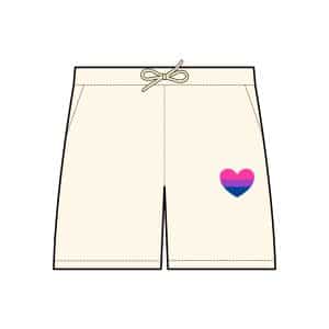 Bisexual Heart Unisex Garment-Dyed Lightweight Fleece Sweat Shorts