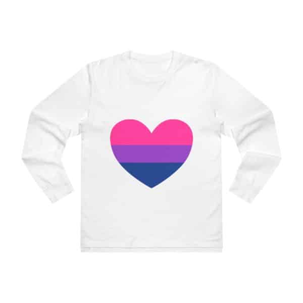 Bisexual Heart Men’s Base Longsleeve Tee - Image 4