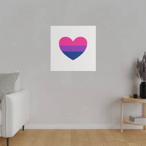 Bisexual Heart Matte Canvas, Stretched, 0.75" - Image 87