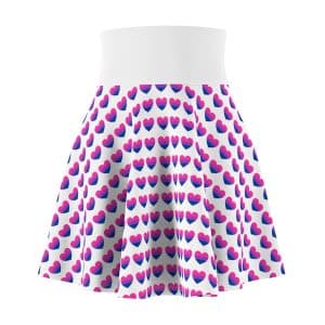 Bisexual Heart Women's Skater Skirt (AOP)