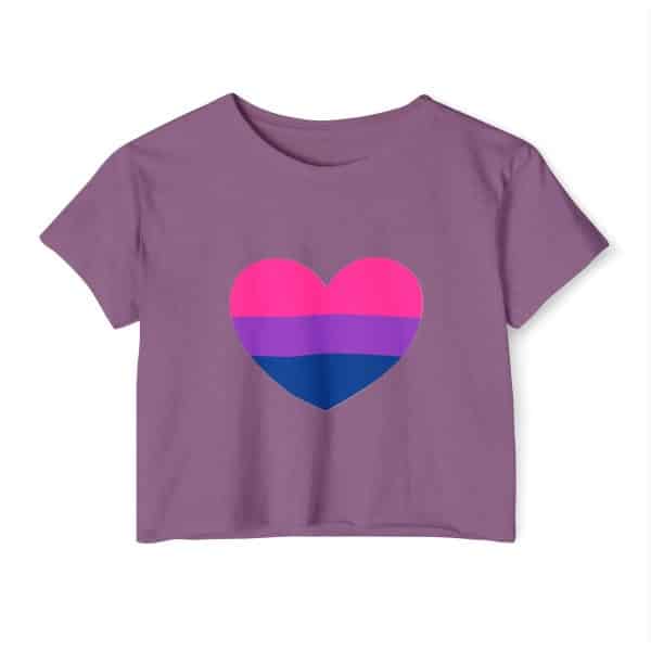 Bisexual Heart Women's Festival Crop Top - Image 41