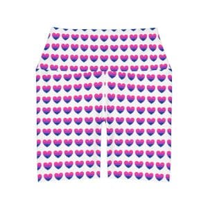 Bisexual Heart High Waisted Yoga Shorts (AOP)