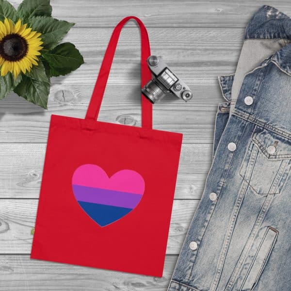 Bisexual Heart Organic Cotton Tote Bag - Image 12
