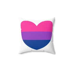 Bisexual Heart Spun Polyester Square Pillow