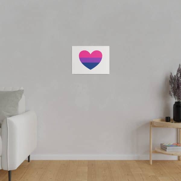 Bisexual Heart Matte Canvas, Stretched, 0.75" - Image 11