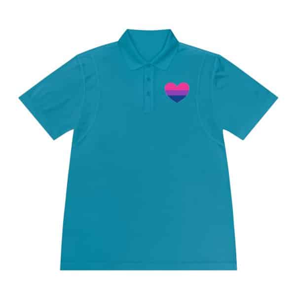 Bisexual Heart Men's Sport Polo Shirt - Image 25