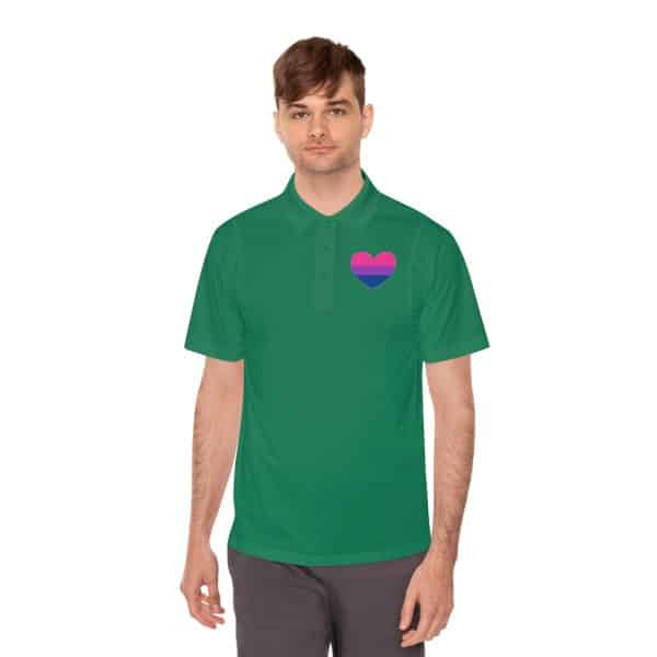 Bisexual Heart Men's Sport Polo Shirt - Image 21