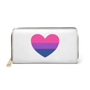 Bisexual Heart Zipper Wallet