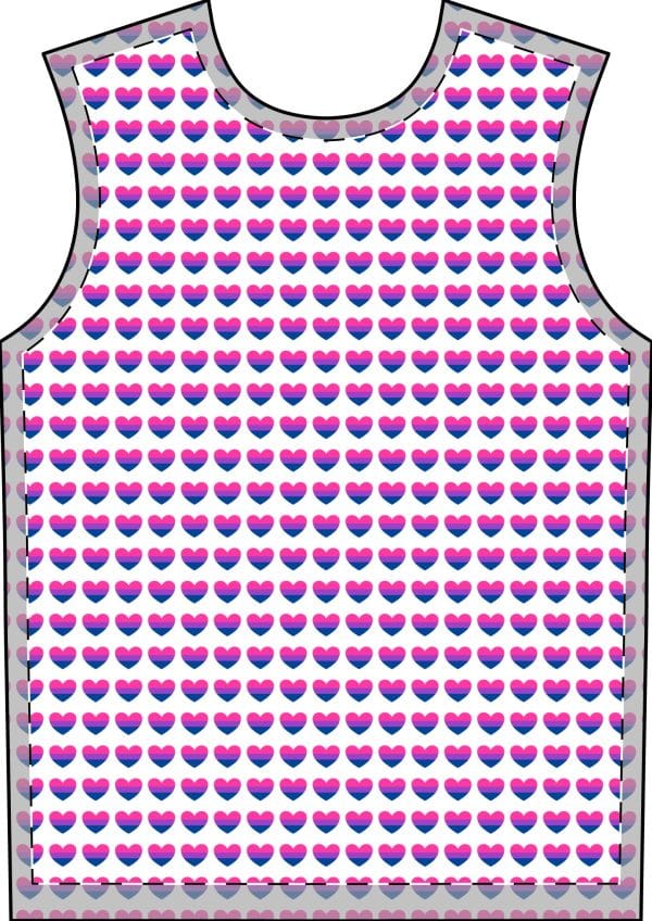 Bisexual Heart Men's Pajama Set (AOP)