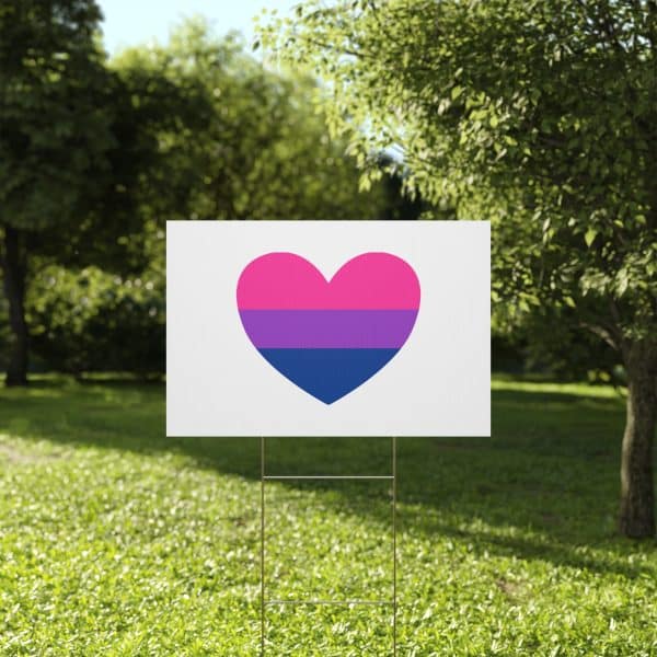Bisexual Heart Plastic Yard Sign - Image 17