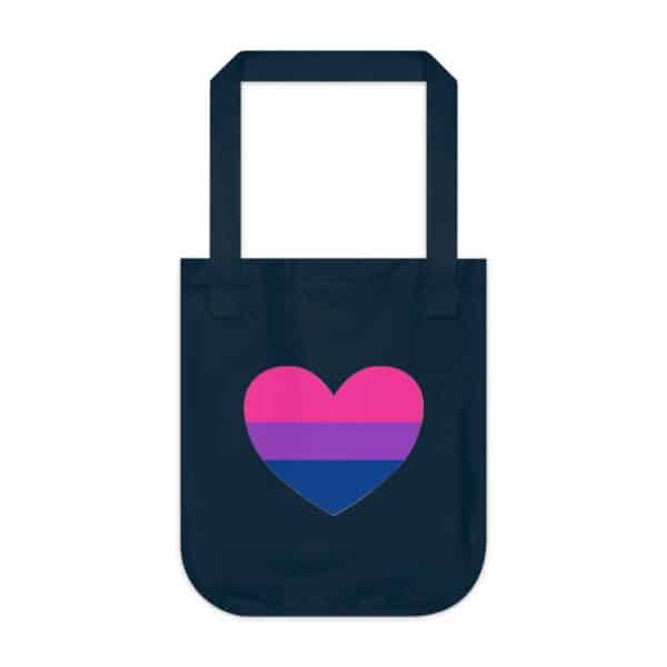 Bisexual Heart Organic Canvas Tote Bag - Image 10