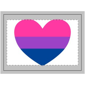 Bisexual Heart Wood Topped Wall Tapestry