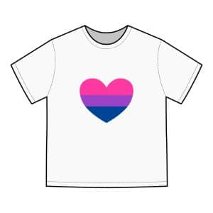 Bisexual Heart Unisex ComfortWash® Garment-Dyed T-Shirt