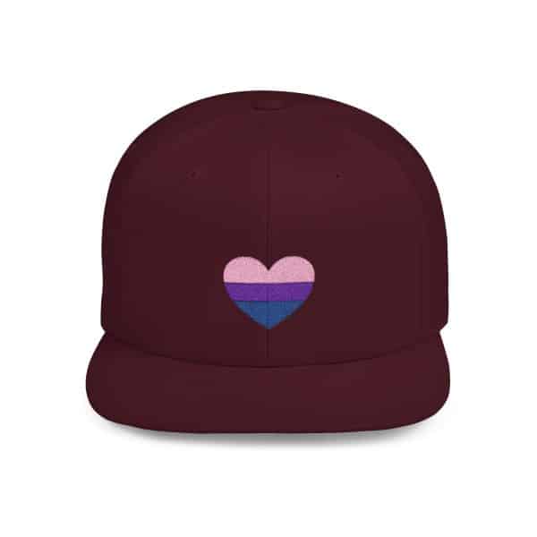 Bisexual Heart Flat Bill Snapback - Image 12