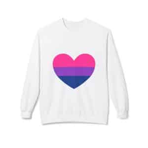 Bisexual Heart Unisex Midweight Softstyle Fleece Crewneck Sweatshirt