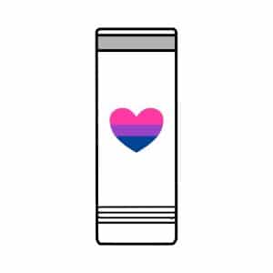 Bisexual Heart Skinny Tumbler, 22oz