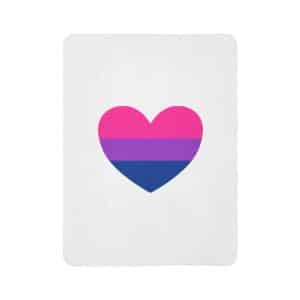 Bisexual Heart Fleece Sherpa Blanket