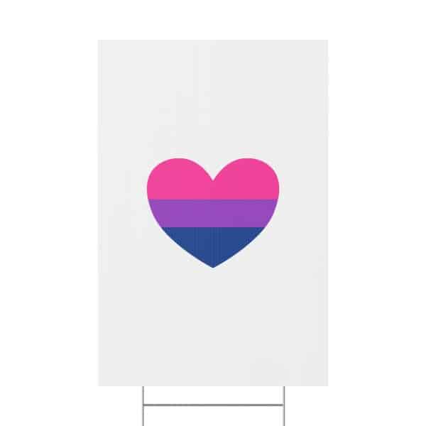 Bisexual Heart Plastic Yard Sign - Image 32