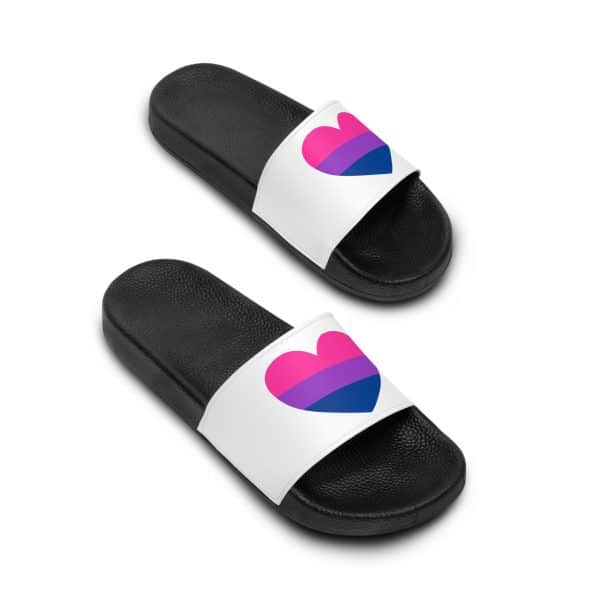 Bisexual Heart Men's Slide Sandals - Image 13