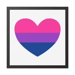 Bisexual Heart Framed Posters