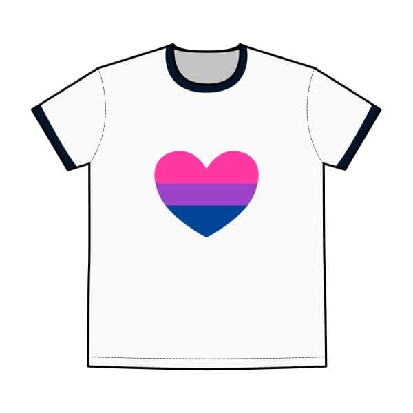 Bisexual Heart Men's Staple Ringer Tee - Image 6